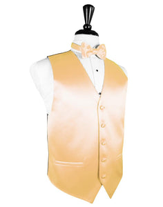Apricot Luxury Satin Tuxedo Vest