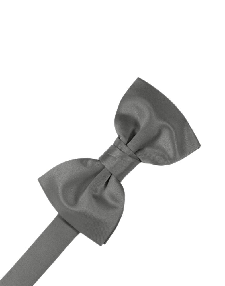 Charcoal Luxury Satin Bow Tie