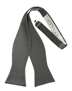 Charcoal Luxury Satin Bow Tie