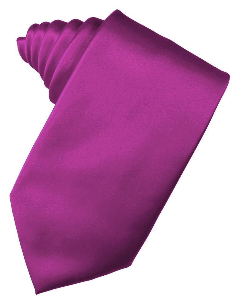 Fuchsia Luxury Satin Necktie