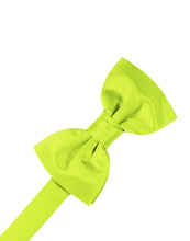 Lime Luxury Satin Bow Tie