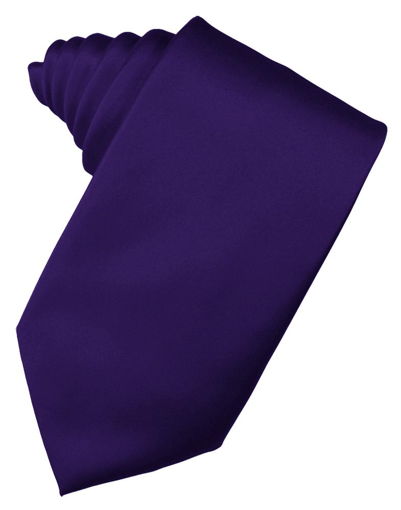 Purple Luxury Satin Necktie