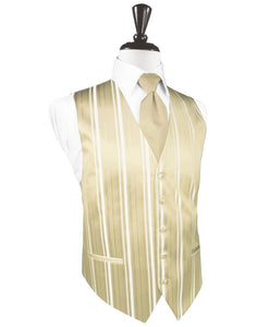Bamboo Striped Satin Tuxedo Vest