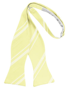 Canary Striped Satin Bow Tie