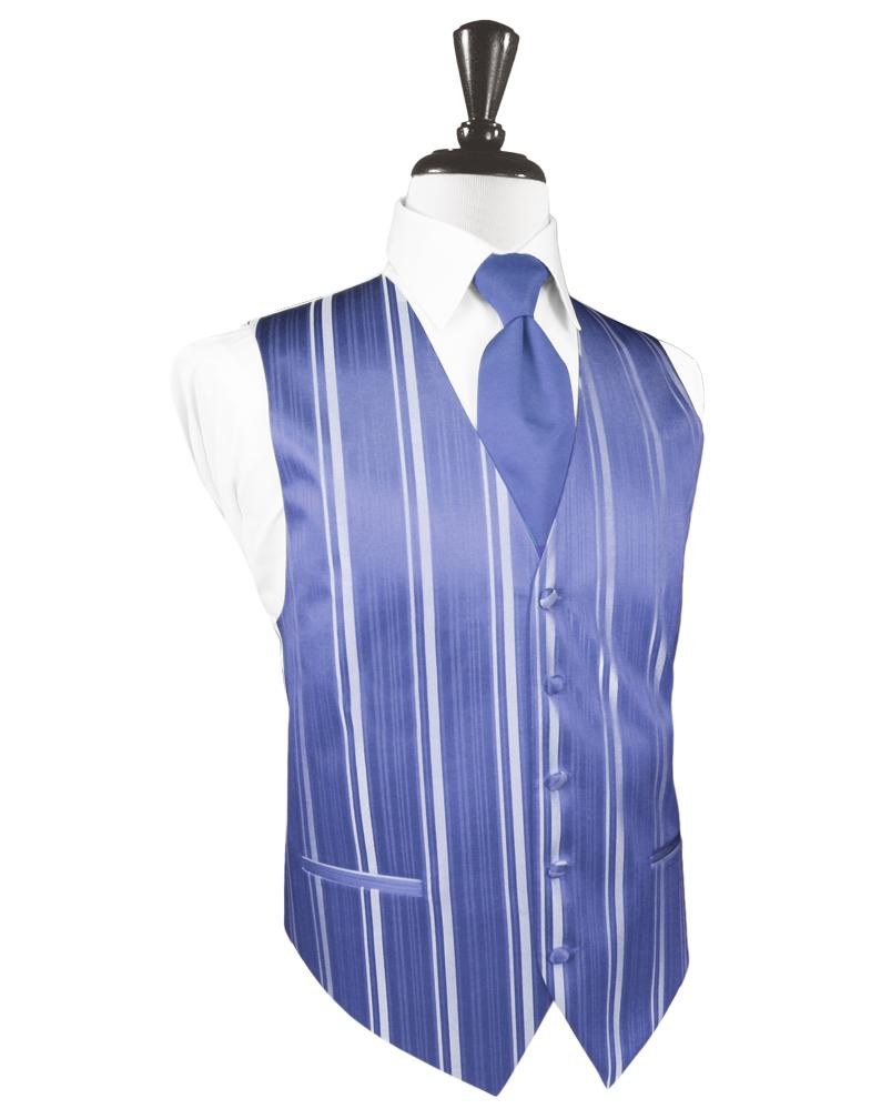 Cornflower Striped Satin Tuxedo Vest Cornflower Striped Satin Tuxedo Vest