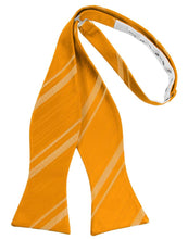 Mandarin Striped Satin Bow Tie