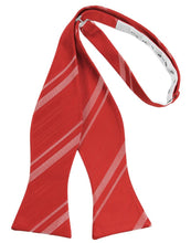 Persimmon Striped Satin Bow Tie
