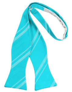 Pool Striped Satin Bow Tie