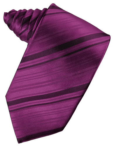 Sangria Striped Satin Necktie