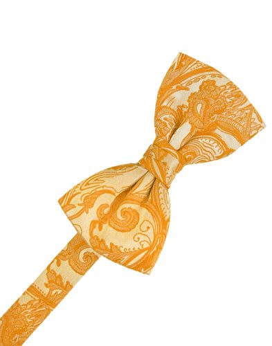 Tangerine Tapestry Bow Tie
