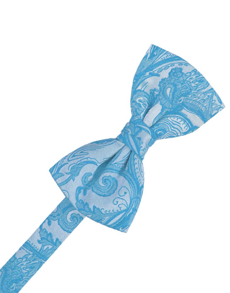 Turquoise Tapestry Bow Tie